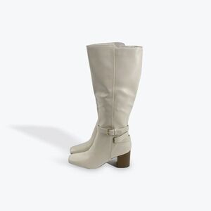 Liz Claiborne Womens‎ Knee High Boots Block Heel Buckle Strap Dress Boots 9.5M